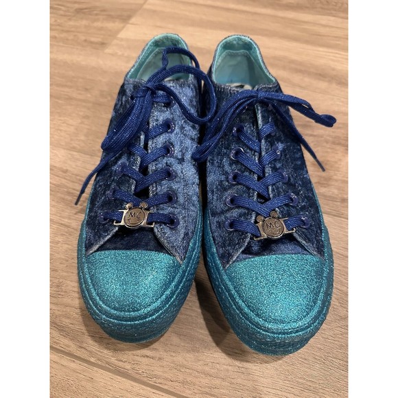 Converse x Miley Cyrus CTAS Platform Ox Lift Velvet Glitter 563721C Size 7.5 - Picture 1 of 9